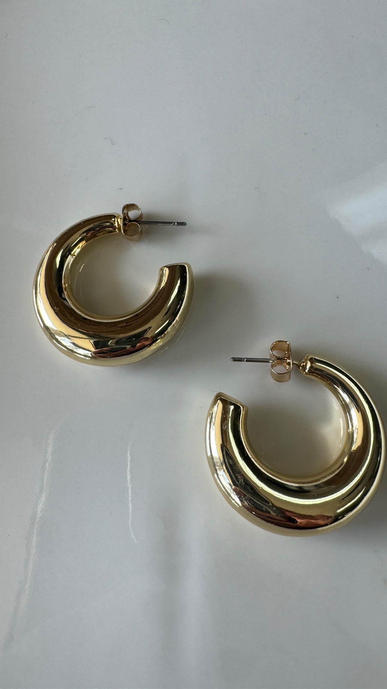 Gold tube hoops