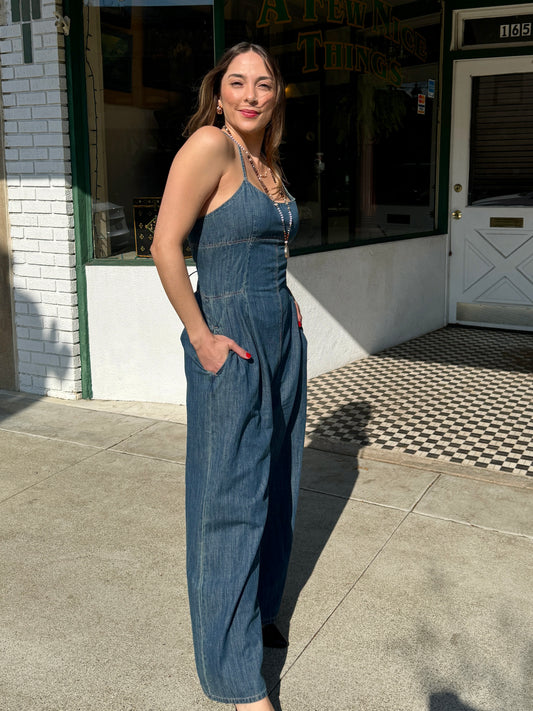 Lori Lace Up Back Jumpsuit