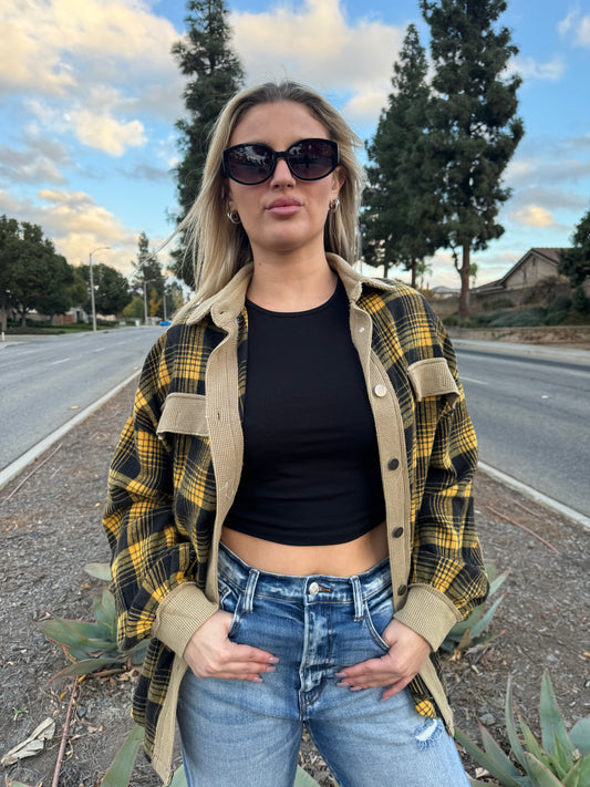 Dina Oversized Plaid Top