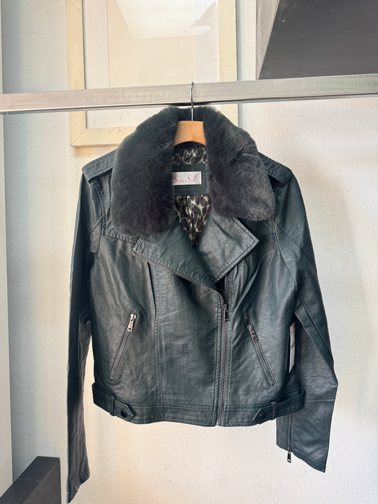 Alexis Pleather Fur Jacket