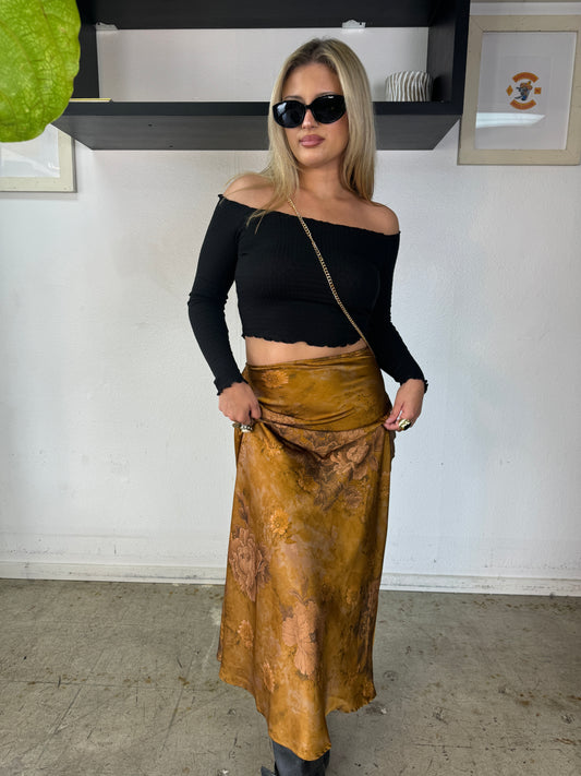 Gold Rose Maxi skirt