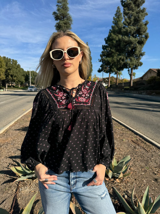 Floral Embroidered top