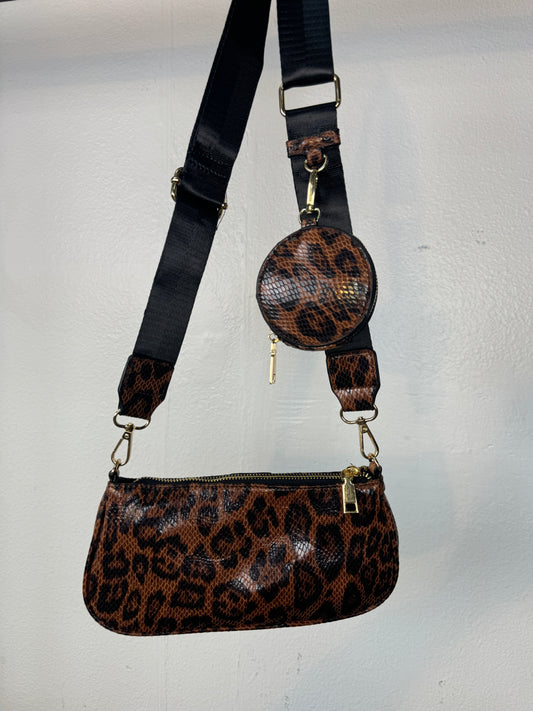 Leopard cross body bag