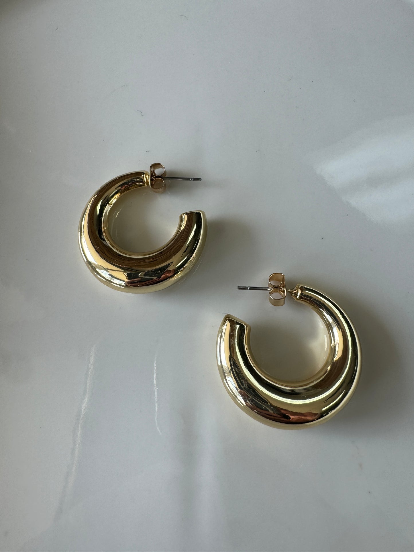 Gold tube hoops