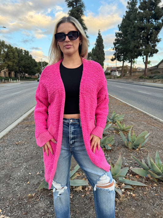 Pom Pom open Cardigan