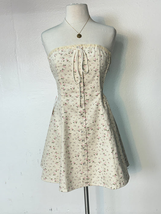 RGA pink floral denim dress